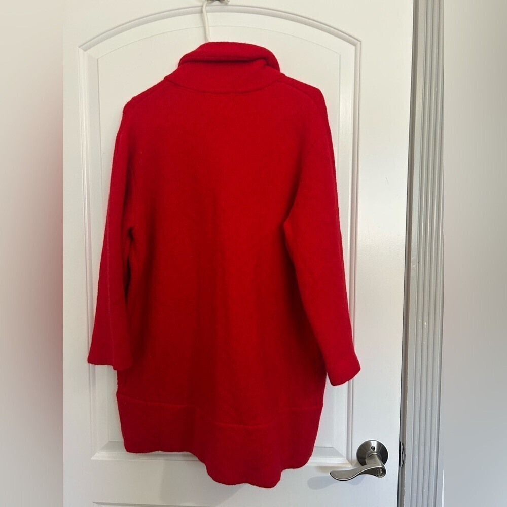 Anthropologie Moth Cherry Red Wool Yak Blend Jacket Coat size S fall preppy chic - Picture 2 of 12